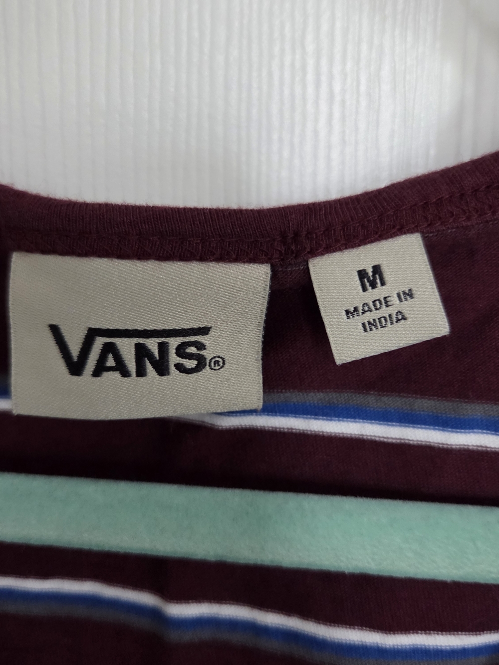 Vans Striped Maroon Tank Top - Picture 3 of 5